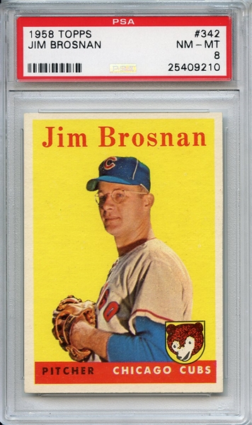 1958 Topps 342 Jim Brosnan PSA NM-MT 8