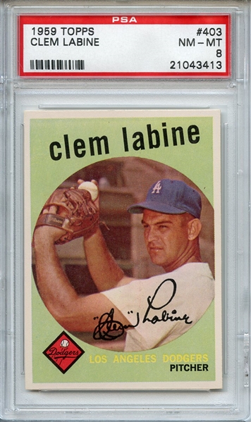 1959 Topps 403 Clem Labine PSA NM-MT 8