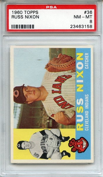 1960 Topps 36 Russ Nixon PSA NM-MT 8