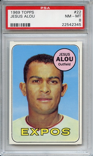1969 Topps 22 Jesus Alou PSA NM-MT 8