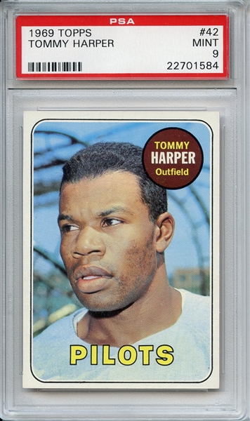 1969 Topps 42 Tommy Harper PSA MINT 9