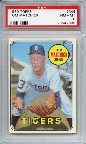 1969 Topps 344 Tom Matchick PSA NM-MT 8
