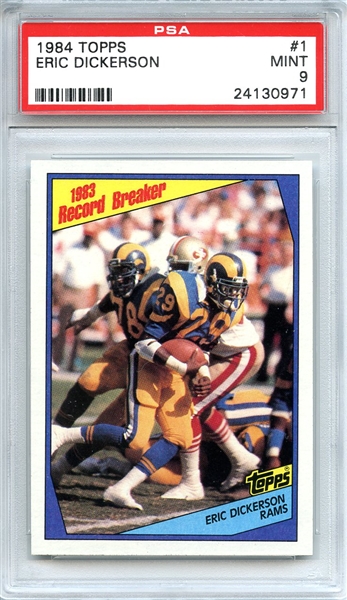 1984 Topps 1 Eric Dickerson RB PSA MINT 9