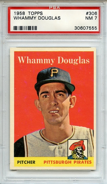 1958 Topps 306 Whammy Douglas PSA NM 7