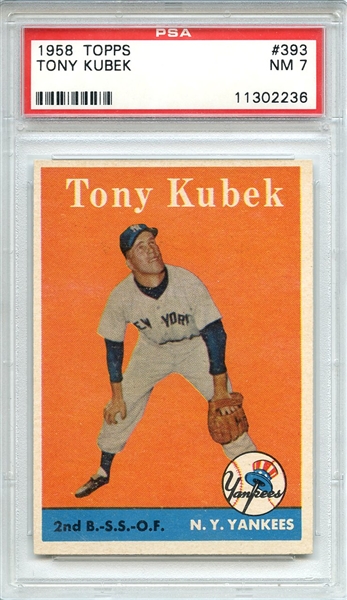 1958 Topps 393 Tony Kubek PSA NM 7