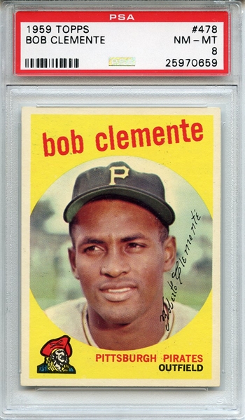 Lot Detail - 1959 Topps 478 Roberto Clemente PSA NM-MT 8