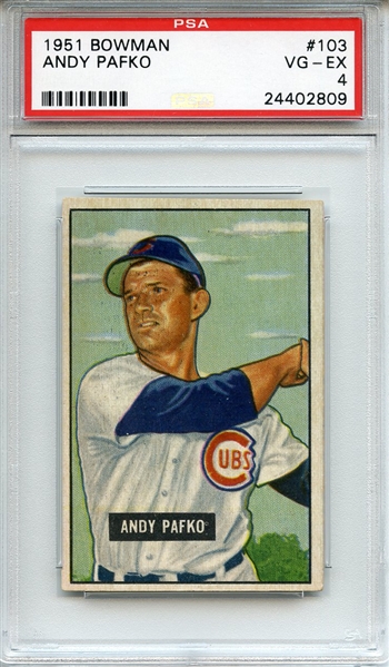 1951 Bowman 103 Andy Pafko PSA VG-EX 4