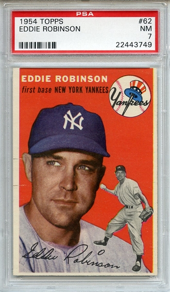 1954 Topps 62 Eddie Robinson PSA NM 7