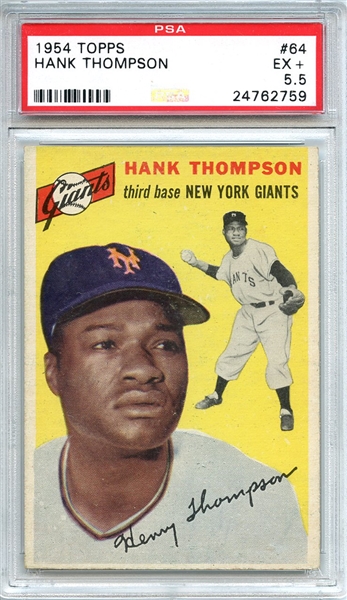 1954 Topps 64 Hank Thompson PSA EX+ 5.5