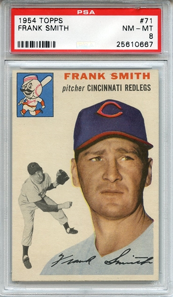 1954 Topps 71 Frank Smith PSA NM-MT 8