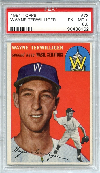 1954 Topps 73 Wayne Terwilliger PSA EX-MT+ 6.5