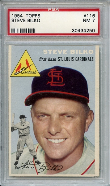 1954 Topps 116 Steve Bilko PSA NM 7