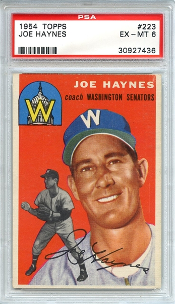 1954 Topps 223 Joe Haynes PSA EX-MT 6