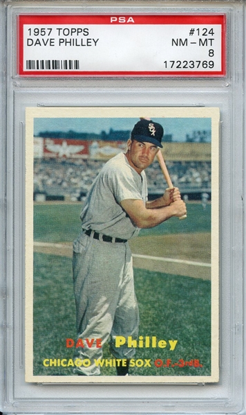 1957 Topps 124 Dave Philley PSA NM-MT 8