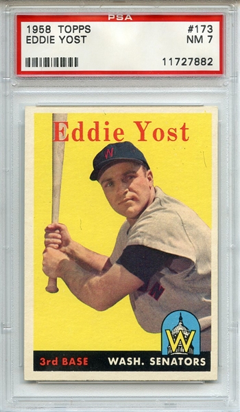 1958 Topps 173 Eddie Yost PSA NM 7