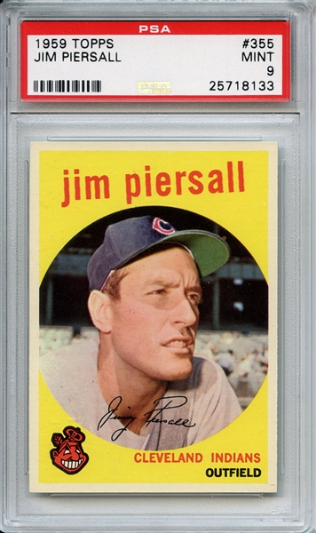 1959 Topps 355 Jim Piersall PSA MINT 9