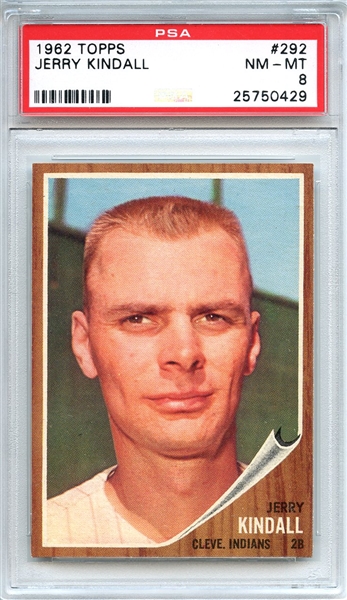 1962 Topps 292 Jerry Kindall PSA NM-MT 8