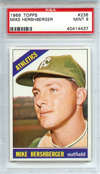 1966 Topps 236 Mike Hershberger PSA MINT 9
