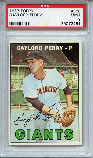 1967 Topps 320 Gaylord Perry PSA MINT 9