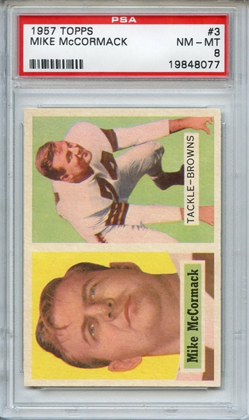 1957 Topps 3 Mike McCormack PSA NM-MT 8
