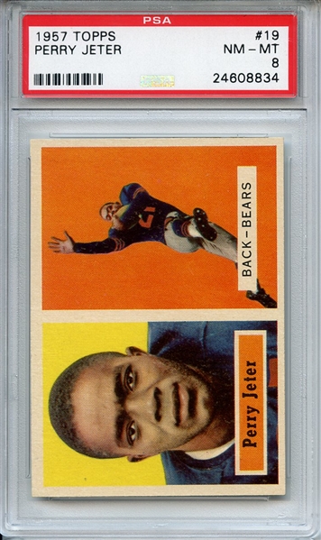 1957 Topps 19 Perry Jeter PSA NM-MT 8