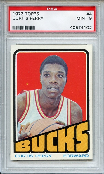 1972 Topps 4 Curtis Perry PSA MINT 9