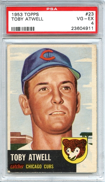 1953 Topps 23 Toby Atwell PSA VG-EX 4