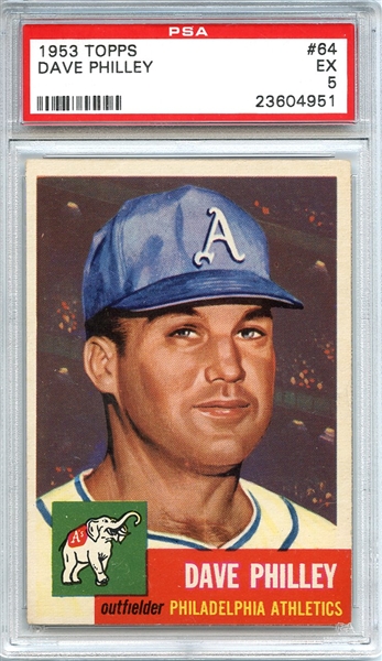 1953 Topps 64 Dave Philley PSA EX 5