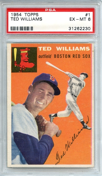 1954 Topps 1 Ted Williams PSA EX-MT 6