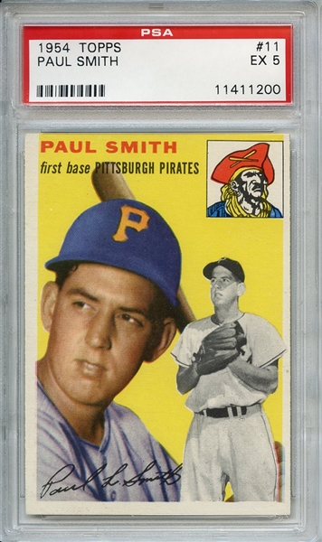 1954 Topps 11 Paul Smith PSA EX 5
