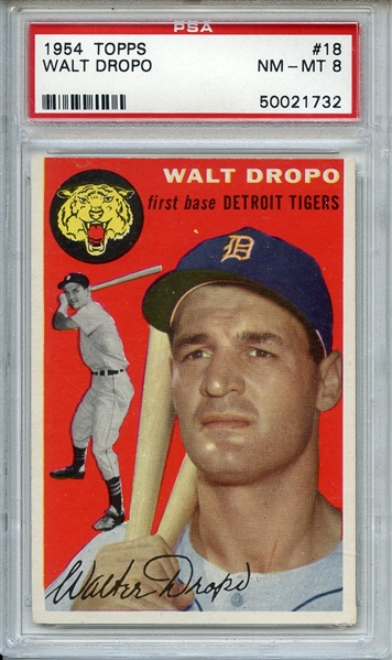1954 Topps 18 Walt Dropo PSA NM-MT 8