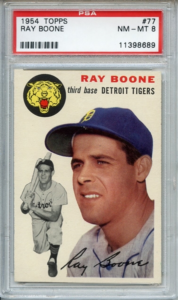 1954 Topps 77 Ray Boone PSA NM-MT 8