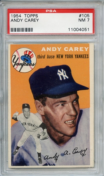 1954 Topps 105 Andy Carey PSA NM 7