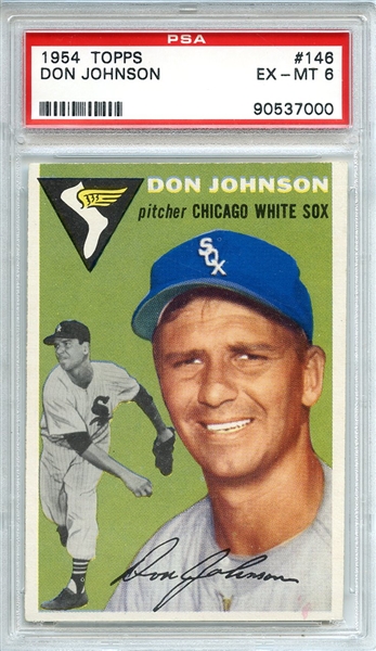 1954 Topps 146 Don Johnson PSA EX-MT 6