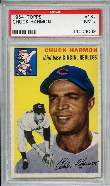 1954 Topps 182 Chuck Harmon PSA NM 7