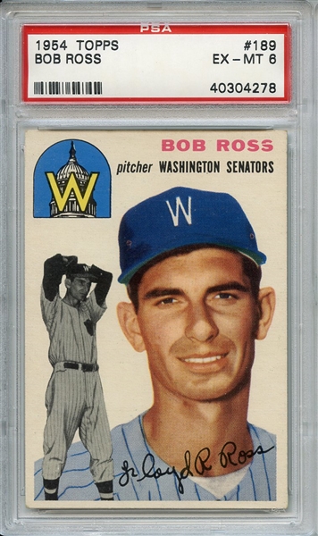 1954 Topps 189 Bob Ross EX-MT 6