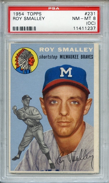 1954 Topps 231 Roy Smalley PSA NM-MT 8 (OC)