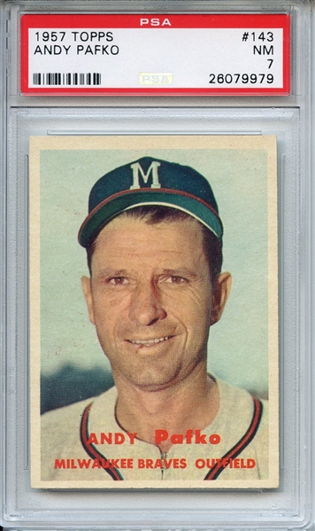 1957 Topps 143 Andy Pafko PSA NM 7