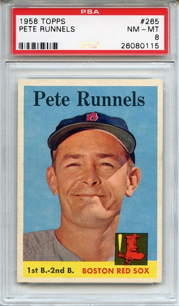1958 Topps 265 Pete Runnels PSA NM-MT 8