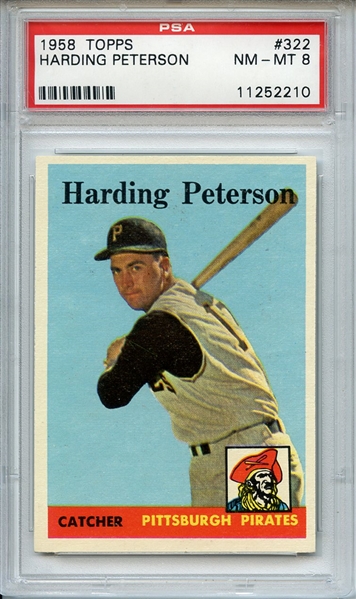 1958 Topps 322 Harding Peterson PSA NM-MT 8