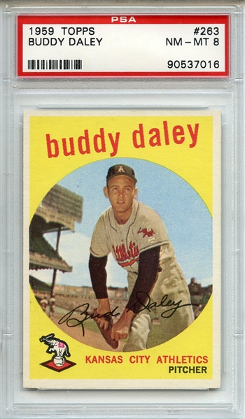 1959 Topps 263 Buddy Daley PSA NM-MT 8