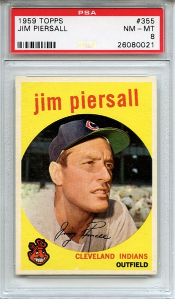 1959 Topps 355 Jim Piersall PSA NM-MT 8