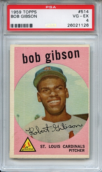 1959 Topps 514 Bob Gibson VG-EX 4