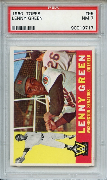 1960 Topps 99 Lenny Green PSA NM 7