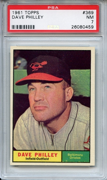 1961 Topps 369 Dave Philley PSA NM 7
