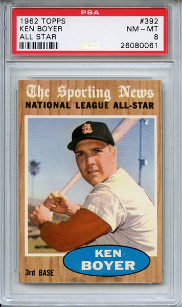 1962 Topps Ken Boyer All Star PSA NM-MT 8