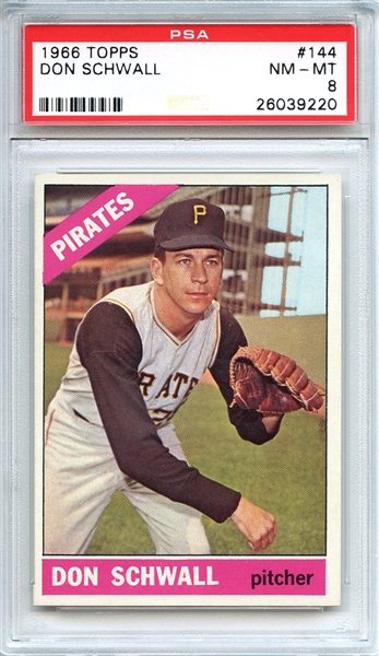 1966 Topps 144 Don Schwall PSA NM-MT 8