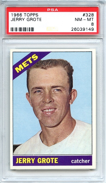 1966 Topps 328 Jerry Grote PSA NM-MT 8