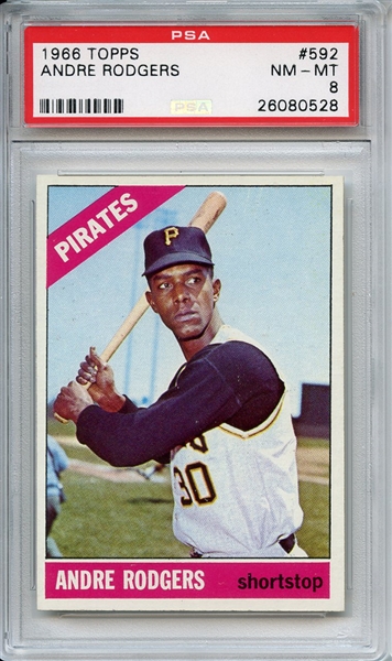 1966 Topps 592 Andre Rodgers PSA NM-MT 8