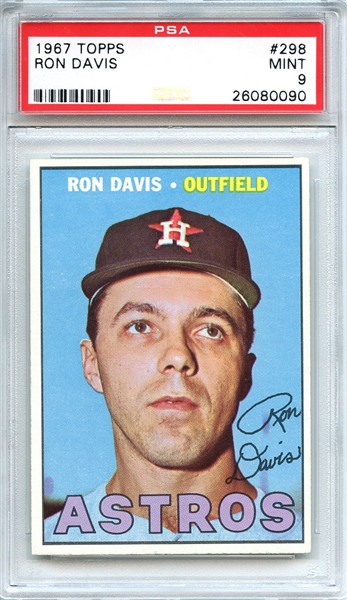 1967 Topps 298 Ron Davis PSA MINT 9